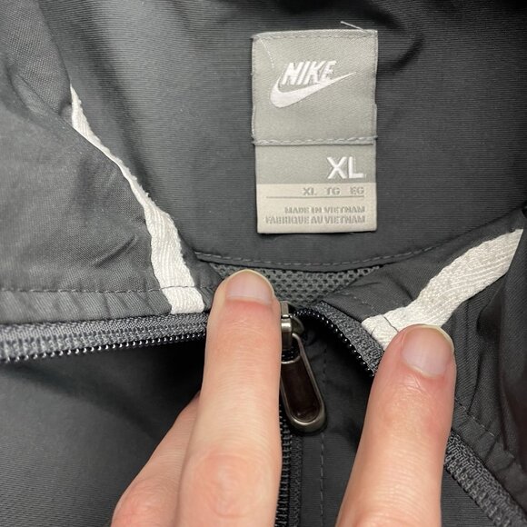 Vintage Nike 2PC Tracksuit Set Men’s XL Black Long Sleeves Full Zip Y2K - Picture 5 of 10